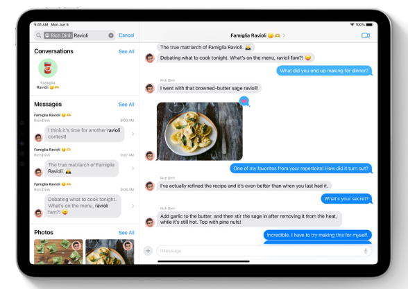 messages on iPadOS 17