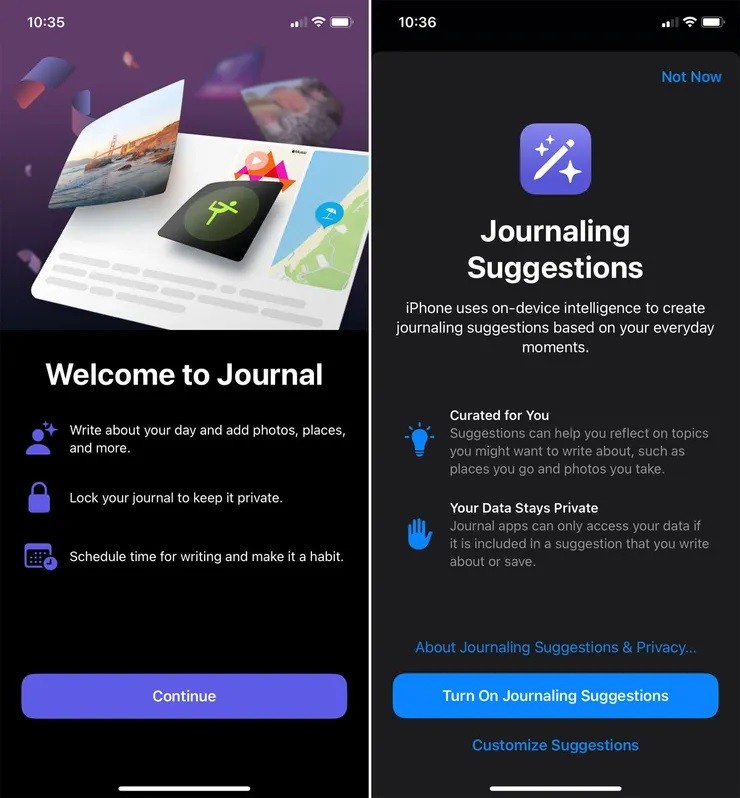 Open The Journal App